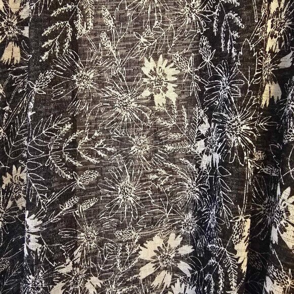 LuLaRoe Sarah Cardigan - Black and White Floral Pattern Sheer Fabric - Picture 2 of 5